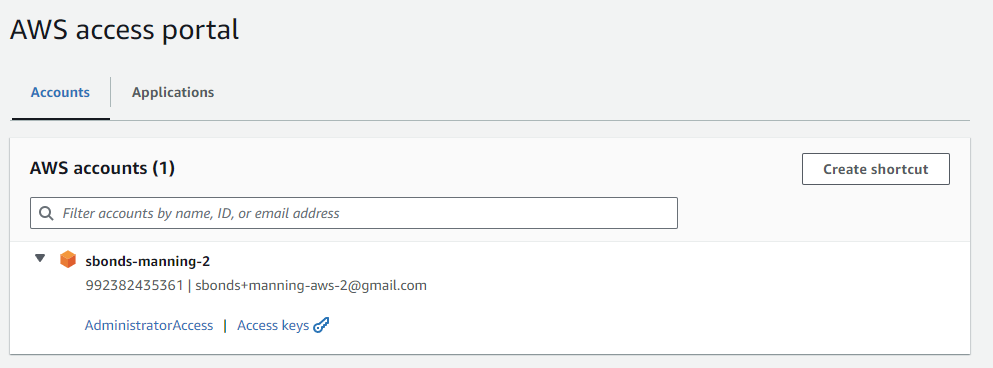 Main login landing page